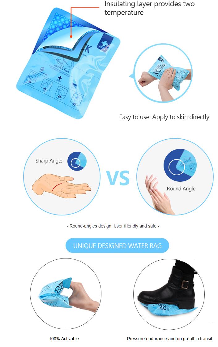 Instant ice pack for first aid and rehabilitation Buy Product on Ningbo Helwol Medical