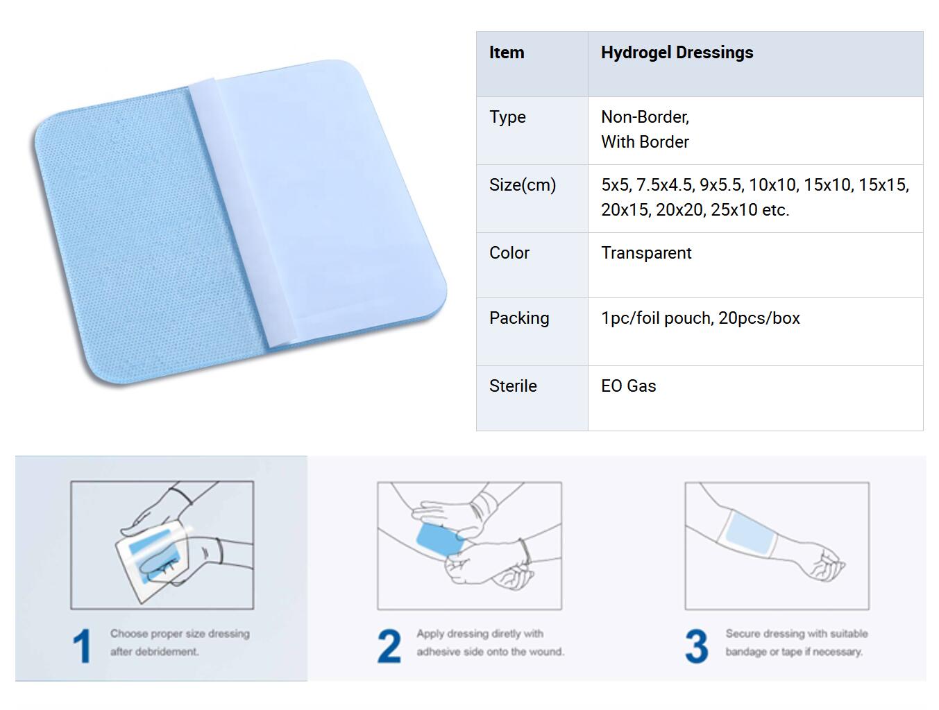 Medical Hydrogel Dressing Buy Product on Ningbo Helwol Medical