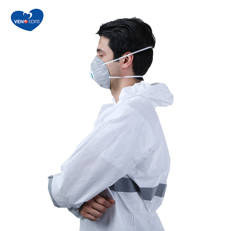 Activated Carbon Valved Disposable N95 Particulate Respirator With Metal Nose Clip 
